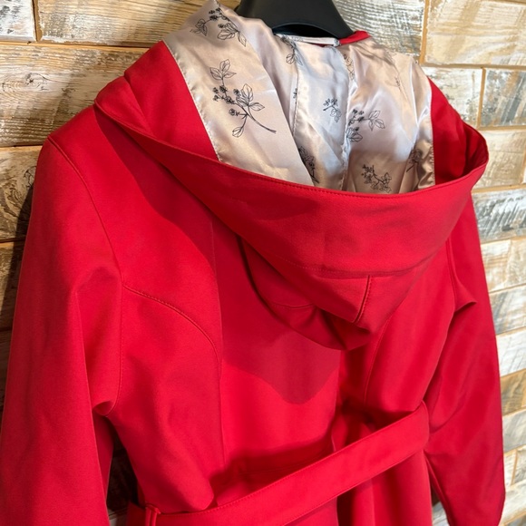 Rain Sisters Elegant Red Trench Coat for Women. NWT. Size L petite.  Gorgeous! - Picture 8 of 16